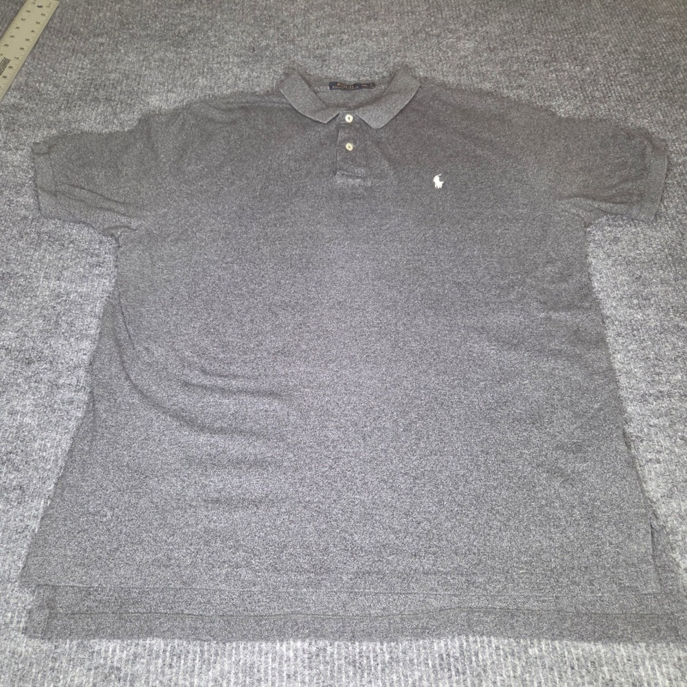 Polo Ralph Lauren Gray Polo Shirt Mens XXL Classic‎ Fit Pony Logo Cotton